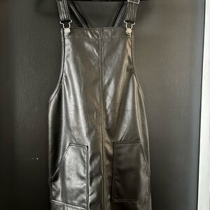 Tinseltown Black Leather Dress size small never worn